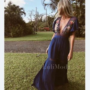 Cleobella Amery Dress Blue